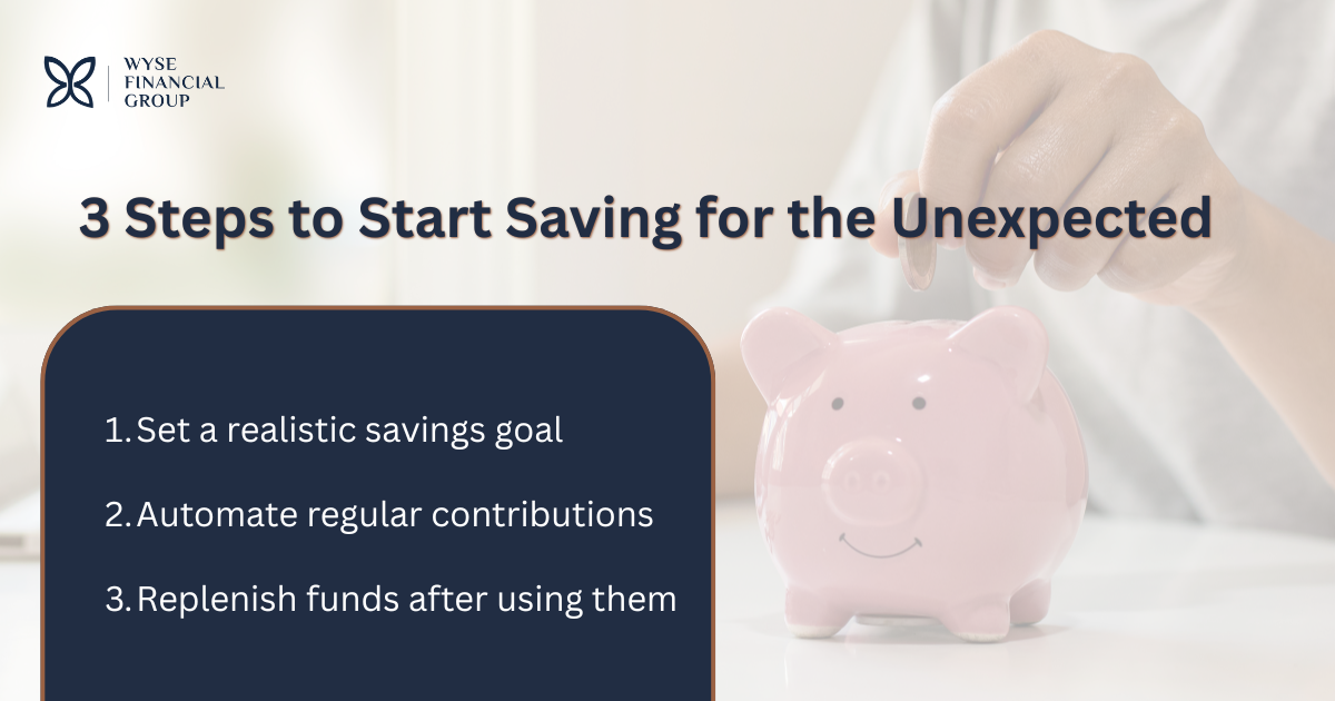 3 Steps to Start Saving for the Unexpected